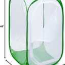 4 Feet Extra Large Monarch Butterfly Habitat, Giant Collapsible Insect Mesh Cage Terrarium Pop-up (White + Green, 28 x 28 x 48 Inches)