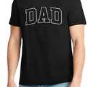 ELDPS Dad Shirt Men: Funny Dad Letter Print Tee Shirt Daddy Gifts for Fathers Day Shirts Dads Life Tops (Black, M)