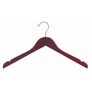 Clothing Hangers Dark Brown Wood Set of 50