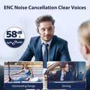 Ngsod Bluetooth Headset, Wireless Earpiece with Upgrade Noise Canceling Mic,500mAh Charging Case Support 72H Talking Time,Hand-Free Headphones with Mute Button for Computer Cell Phones Trucker Work