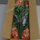 Waipfaru Fake Mums, 12 Bundles Artificial Mums for Outdoors, Faux Mum for Outdoor Planters,Fall Artifical Flowers for Outdoors Decoration, UV Resistant Fall Flowers Artificial for Outdoor Decor (Orange)