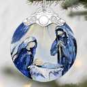 Nativity & Christian Christmas Ornaments: Christmas Tree Decorations, Faith-Filled Holiday Decor, Stocking Stuffers, Gift Ideas, Xmas Gift, Gifts for Christians & Gifts for Religious People 2 Pack