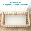 5"x52"x27.5" Premium Toddler Mattress, Water-Resistant and Removable Machine Washable Outer Cover, CertiPUR-US Certified Medium Firm Foam