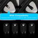 Daoquan Metal Auto Car Tire Valve Stem Caps Compatible with Infiniti Infinity QX50 Q50 Q70 Q70L Q60 QX30 QX60 QX80 All Models Wheel Cap, Air Valve Caps Styling Decoration Accessories 4pcs, Large