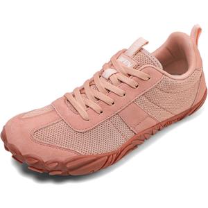 UBFEN Sneakers Barefoot Shoes for Womens Mens Minimalist Trail Running Hiking Comfortable Walking (Pink)