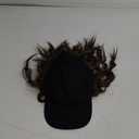 Baseball Hat Wig,Hat with Hair attached 16'' Adjustable Black Cap with Wavy Curly Synthetic Bob Hair Extensions for Women Girls(Medium Blonde Mix Ash Blonde)