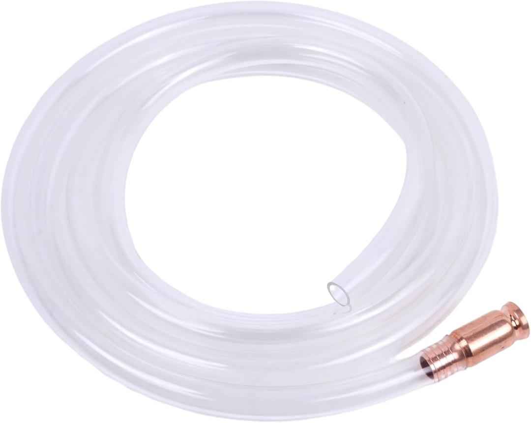 10 FT 0.56inch Inner Diameter Safety Siphon Hose Compatible with Gas Water Fuel Transfer With 0.81inch Adapter