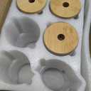 16 Oz Drinking Glasses with Bamboo Lids and Glass Straw - 3 Pcs Glass Cups Beer Ice Coffee Glasses Cute Aesthetic Cup Great for Coffee Bar Accessories Include 2 Cleaning Brushes