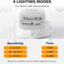 UME 2 Pack 5500LM LED Security Lights Motion Sensor Light Outdoor, 49W, 5000K Daylight, IP65 Waterproof, Dusk to Dawn, 3 Head Motion Detected Flood Light for Garage, Yard, Porch (White)