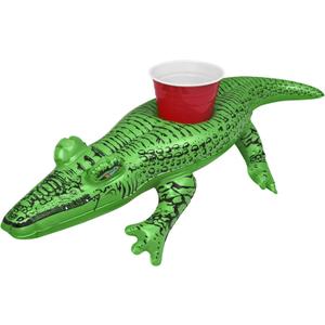 GoFloats Inflatable Pool and Hot Tub Drink Holders (3 Pack) (Choose - Unicorn, Flamingo, Palm Tree and More) (Gator)
