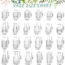 SUPMIND 24pcs Glass Bud Vase Set, Small Clear Flower Vases for Centerpieces in Bulk, Mini Vintage Vase for Wedding, Home,Table Decoration