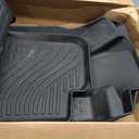 Floor Mats for Honda Civic 2022-2026 Gas Sedan(2nd Row w/o USB Port) & 2026 Sedan Hatchback Si Hybrid TPE Floor Liners Fit for Civic 1st & 2nd Row & Door Sill Guards Anti-Slip Full Set Car Mats