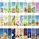Chinco 120 Pack Christian Bookmarks for Kids Bible Verse Bookmarks with Ribbon Scripture Inspirational Quotes School Gifts Church Supplies for Kids Teens Adult Teachers