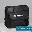 KNODEL Sturdy Car Trunk Organizer with Premium Insulation Cooler Bag, 3 Compartments Heavy Duty Collapsible for Car, SUV, Truck, or Van (Large, Black)