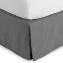 Bare Home Kids Twin Bed Skirt - 15-Inch Tailored Drop Easy Fit - Bed Skirt for Beds - Center & Corner Pleats (Twin, Grey)