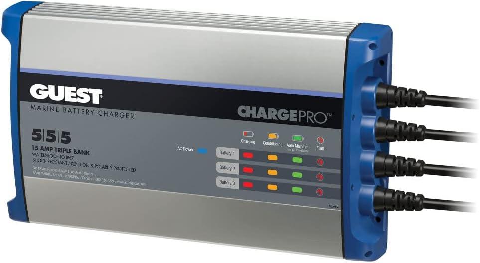 Guest 2713A Guest On-Board Battery Charger 15A / 12V; 3 Bank; 120V Input