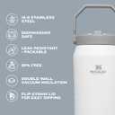 Stanley IceFlow Flip Straw Jug with Handle 40 oz| Twist On Lid and Flip Up Straw | Leak Resistant for Travel and Sports | Insulated Stainless Steel |BPA-Free |Charcoal