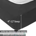 Box Spring Cover Queen/Cal Queen Size - Jersey Knit & Stretchy Wrap Around 4 Sides, Alternative for Bed Skirt, Gray
