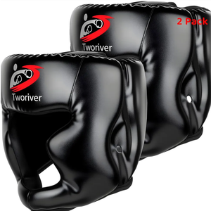 Boxing Headgear for Kids & Men & Youth 2 Pack, Full Face MMA Sparring Helmet with Adjustable Protection, Boxing Face Mask for Boys Gift Ages 8‑12, Muay Thai, Martial Arts Training