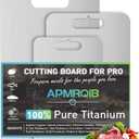 APMRQIB Titanium Cutting Boards for Kitchen,100% Pure Titanium Cutting Board Set of 3, Double Sided Non Toxic Cutting Board, Hygiene Durable Dishwash