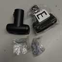 Bonpally Curved Shower Curtain Rod for Bathroom, 40-72 Inches Adjustable Curved Shower Rod, 0.9MM Aluminum Shower Curtain Rod with Rotating Brackets for Extra Shower Space, Need to Drill, Black