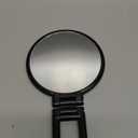 BOOMIBOO 1X/10X Magnifying Handheld Mirror Double Sided, Foldable Travel Makeup Mirror, Adjustable Rotation Pedestal Hand/Hanging/Desk Vanity Mirror-Black