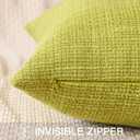 2 x OTOSTAR Linen Throw Pillow Cover Set of 1 Decorative Square Pillowcases Cushion Covers 16x16 Inch for Home Decor Sofa Bedroom Car 40 x 40CM Sage Green