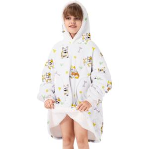 Zando Blanket Hoodie Wearable Blanket Kids and Adult Gift Comfy Blanket Hoodie Oversized Sweatshirt Sherpa Fleece (Bullfighting)