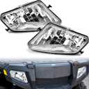SAUTVS Headlight Housing for Polaris Sportsman 500 2005-2010, Front Left & Right Head Lamp Lens Head Light Covers Bezels for Polaris Sportsman 500 HO EFI TOURING 2005-2010 Accessories (2PCS)