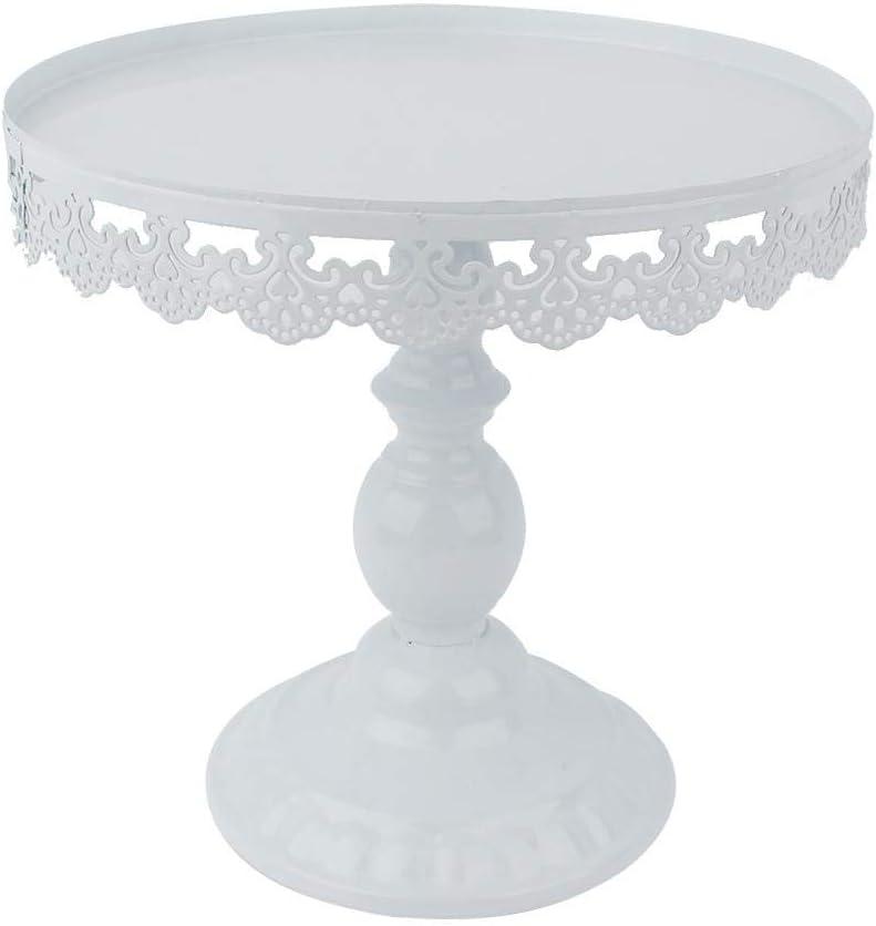3 Pcs Cake Stand, White Cake Stand Set Disc Diameter 8" 10" 12", Perfect Dessert Table Display Set, Cupcake&Cake Stands for Party, Wedding, Birthday, Baby Shower, Anniversary (Metal)