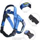 iChoue French Bulldog Harness Adjustable Padded Locked Buckle with Handle for Frenchie Pug English Boston Terrier Dogs, Blue, Small