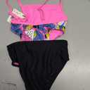 PUMA Girls' One Piece Bathing Suit, Athletic Swimsuit, Quick Dry, Day Dream (Pink, S)