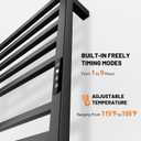 Poloma Wall Mounted & Freestanding Towel Warmer Rack for Bathrooms, Electric Heated Towel Rack Heater, Stainless Steel, Matt Black.