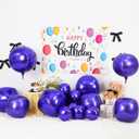 12Pcs Dark Purple Round Foil Balloons, 22" 15" 10" 4D Helium Ball Balloon, Metallic Purple Foil Balloon for Galaxy Birthday Graduation Wedding Anniversary New Year Eve Disco Prom Party Decorations