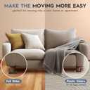 Furniture Lifter Tool + 8-Pack of 4.72" Furniture Sliders for Hardwood Floors and Carpet, Save 80% Effort, Move Heavy Furniture Easily, Reusable Moving Pads, Floor Protectors for Carpet