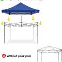 KAMPKEEPER Canopy Replacement Top Cover Roof for 10x10 Peak Pole Straight Leg Canopy Tent,PU-Coated 500D Polyester UV Waterproof,for Outdoor Commercial Garden Sun Shade(Top Only) (Navy Blue)
