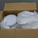 BESTVIP 200PCS Silver Plastic Plate, Disposable Party Plates with 100 Dinner Plates and 100 Dessert Plates, Plastic Plates for Party, Wedding and Birthday