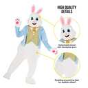 Morph Easter Bunny Costume Adult Deluxe Rabbit Mascot Outfit for Men - Perfect for Easter Costumes and Events (Large)
