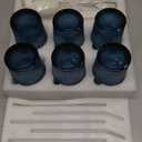 ZMOWIPDL Vintage Glassware Drinking Glasses Set of 6, 13 oz Blue Textured Flower Design Glass Water Tumblers，Embossed Striped Drinkware for Water, Cocktails, Juice, Iced Coffee