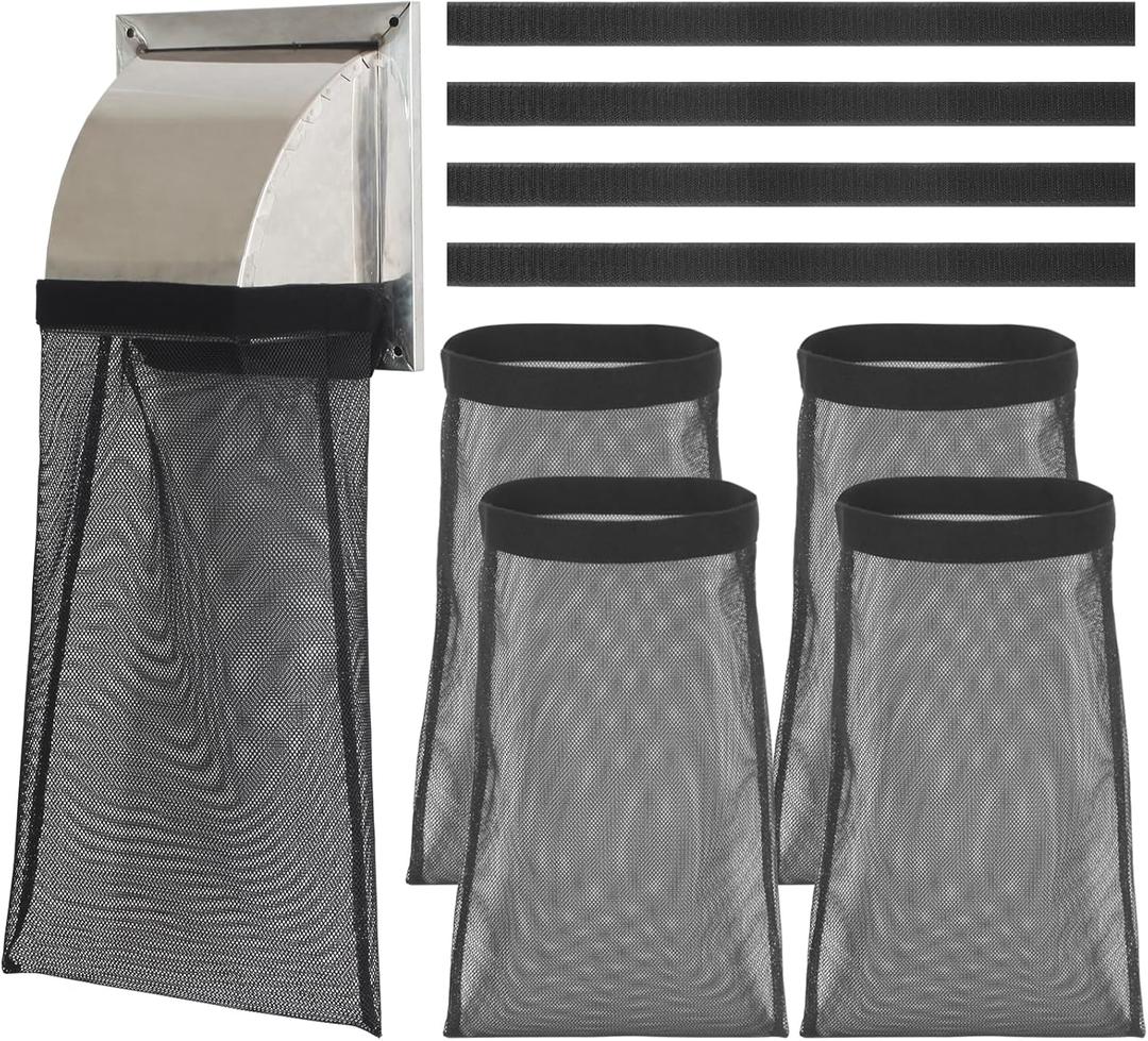 4 Pcs Dryer Lint Catcher, Dryer Vent Lint Trap, Dust Bag Lint Bag Outdoor Dryer Vent, Lint Catcher for Dryer Vent Outside