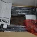 Huuger Night Stand Set of 2, Nightstand with 2 Drawers, Bed Side Table with Open Shelf, Wooden Top, End Table, Fabric Drawer, for Bedroom, Rustic Brown