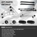 lronants Front Suspension Control Arm Kit Compatible with 3 Series E46 BMW 325i 330i 325Ci 330Ci 323Ci 328Ci 323i 328i Z4 Lower Control Arm with Ball Joint Sway Bar Link Tie Rod Ends Assembly