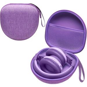 Kids Headphones Case Compatible with iClever BTH12 / HS19 / BTH26 / JoySpark-T5 / Candy Bila BH03 / EarFun/IMYB/MIDOLA MD-B01 / noot Products Foldable Kids Headphones, Purple (Case Only)