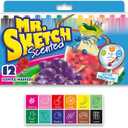 Mr. Sketch Scented Markers, Chisel Tip, Assorted Colors, 12 Count