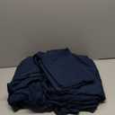 Amazon Basics Lightweight Super Soft Easy Care Microfiber 4 Piece Bed Sheet Set with 14-Inch Deep Pockets, Full, Navy Blue, Solid