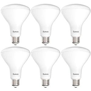 Sunco 6 Pack BR30 Light Bulb LED Recessed Can Light Bulbs, Indoor Flood Lights 850 LM, 11W (65W Equivalent), 3000K Warm White, Dimmable, E26 Base, for Home, Kitchen, Bedroom UL. 1800 Lumens Sunco 6 Pack BR30 Light Bulb LED Recessed Can Light Bulbs, Indoor Flood Lights 850 LM, 11W (65W Equivalent), 3000K Warm White, Dimmable, E26 Base, for Home, Kitchen, Bedroom UL. 1800 Lumens