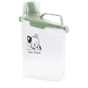 Ctomche Pet Food Storage Container with Measuring Cup and Pour Spout  Airtight, Leakproof, Portable Cat Food Dispenser  Green