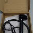 SAIJI Gooseneck Phone Holder for Bed Overall Length 38.6 Flexible Leather Wrapped Arm Overhead Cell Phone Mount Stand with 360 Adjustable Clamp Clip, Compatible with All 4-7 Cellphones (Black)