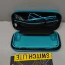 Orzly Switch Lite Accessories Bundle - Case & Screen Protector for Nintendo Switch Lite Console, USB Cable, Games Holder, Grip Case, Headphones, Thumb-Grip Pack & More (Gift Pack - Turquoise Blue)