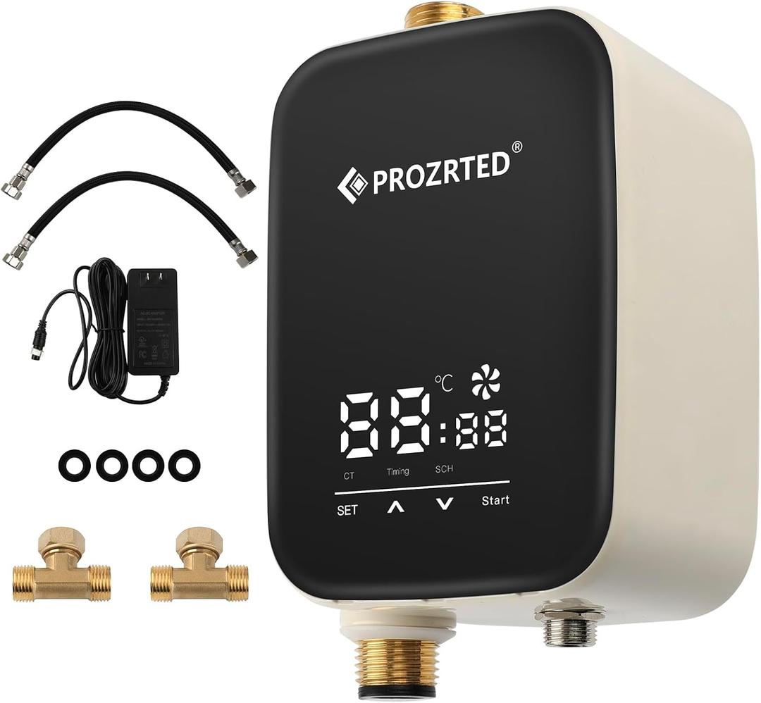 HBS24-12T Digital Smart Instant Hot Water Recirculating Pump Kit  Built-in Thermostat, Timer, Digital Screen, Extremely Quiet, Under Sink Recirculation System